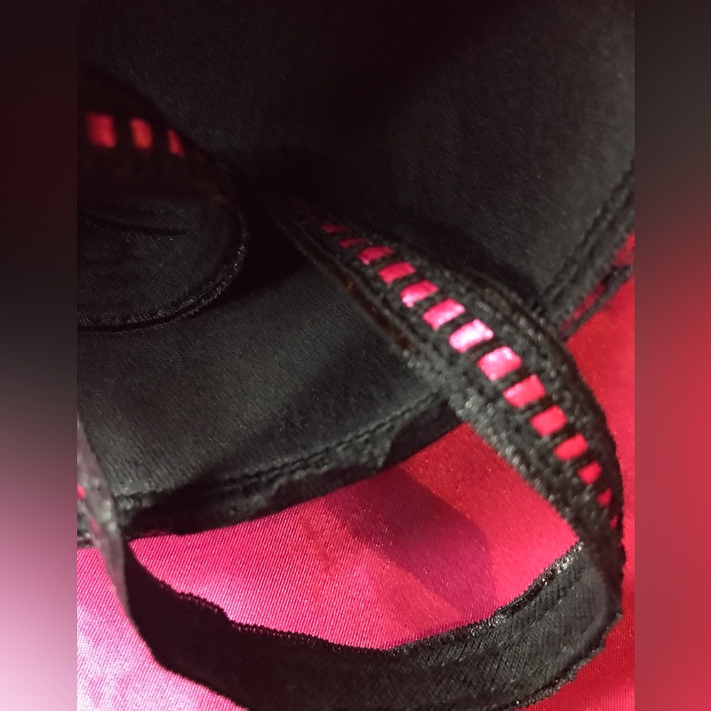 💗3/$15 Black pink lace lingerie push up chemise camisole bow detail sexy - Picture 10 of 11